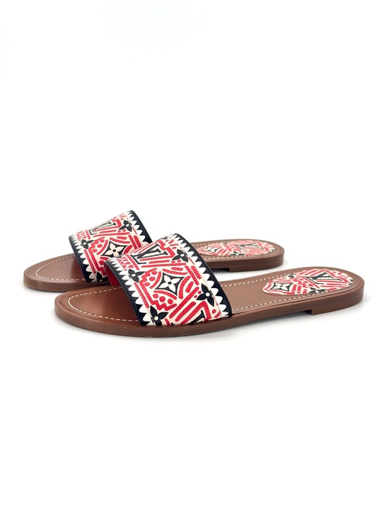 Louis Vuitton Shoes - Louis Vuitton Crafty Lock It LV Monogram Slides Mules Flats Sandals 36